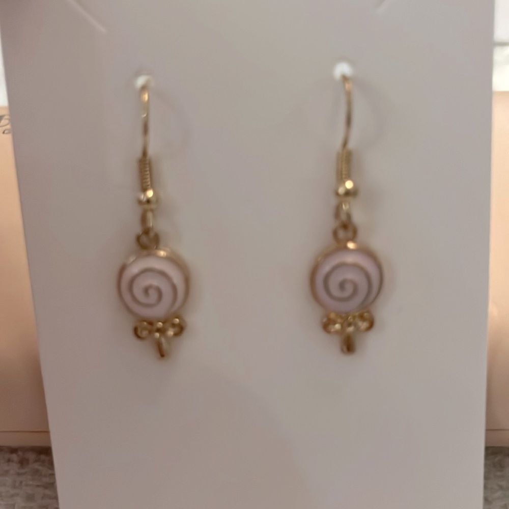 Cute pink lollipop earrings